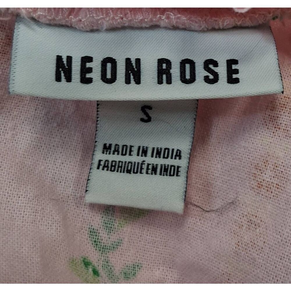 Neon rose London womens small maxi dress pink tiered floral boho sundress - Picture 8 of 11